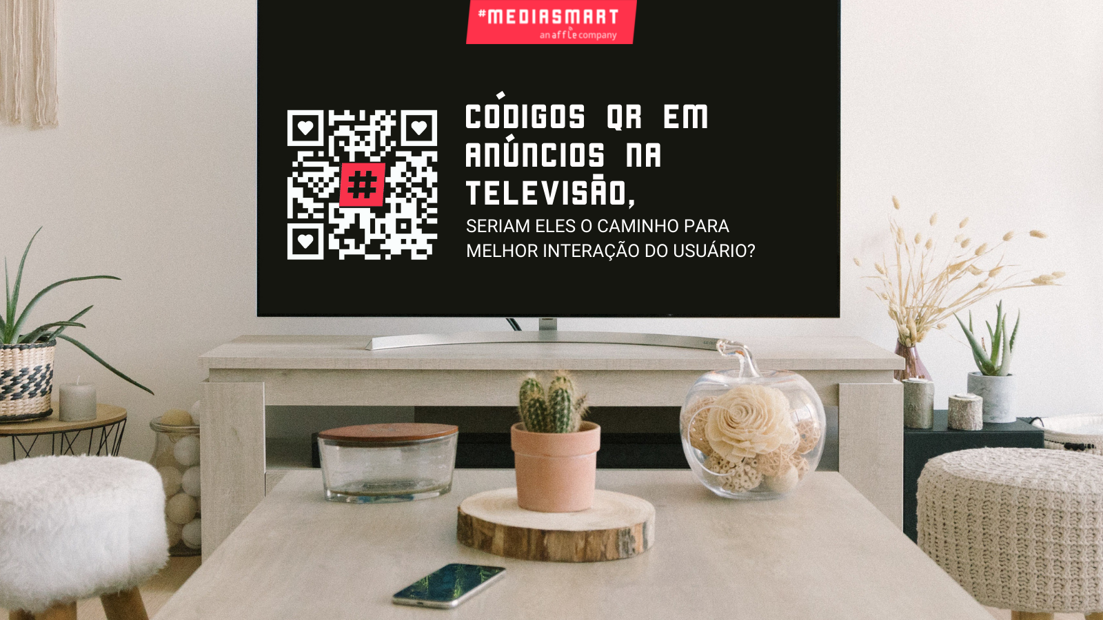 TV with QR code